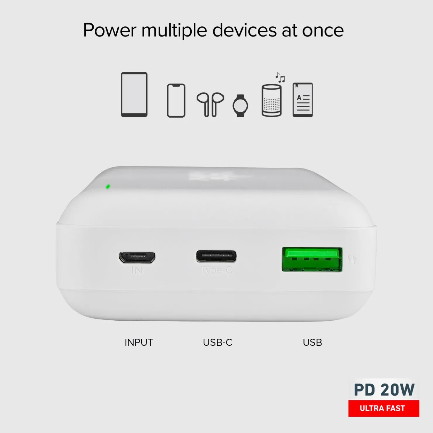 20.000 mAh Multi-Port Powerbank – mit 20W Power Delivery Technologie|SBS Clearance
