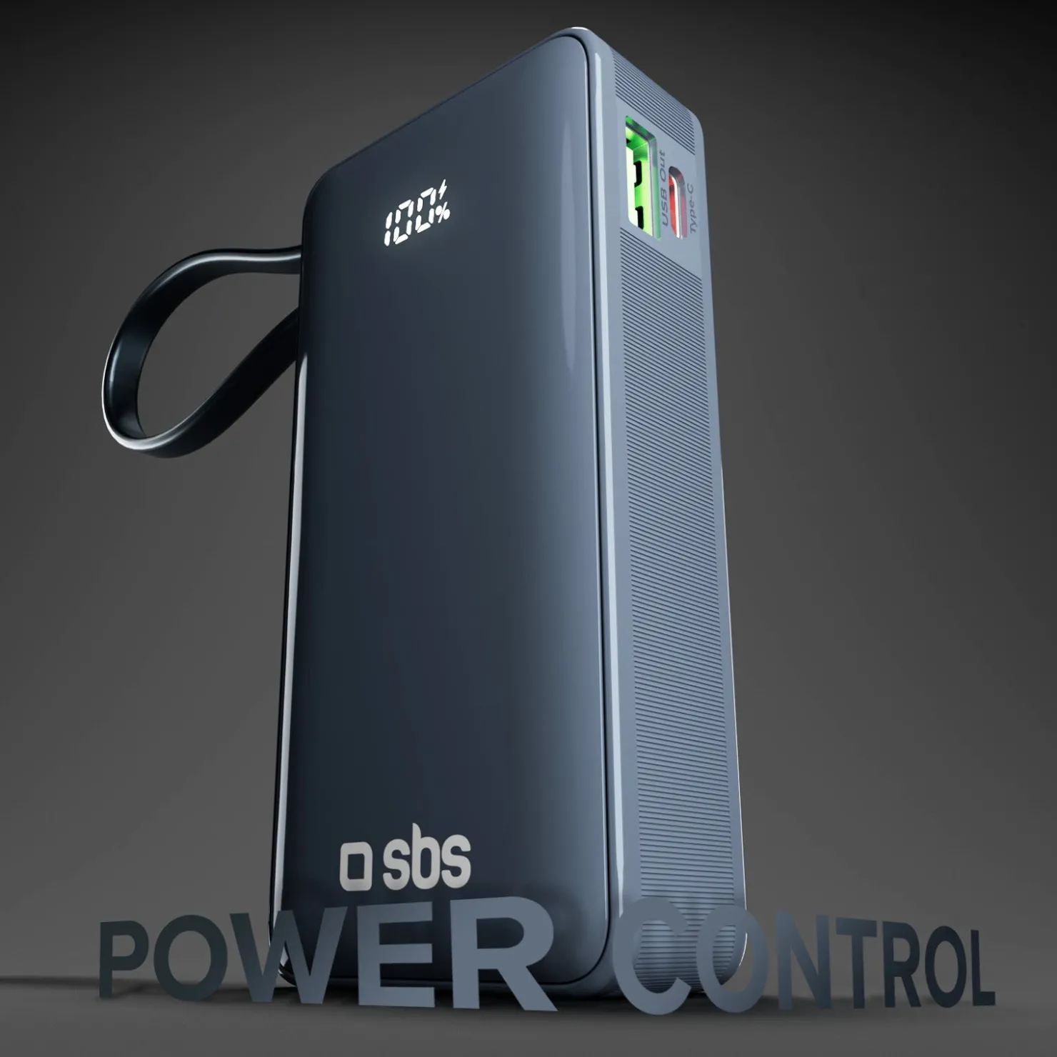 10.000 mAh-Powerbank mit integriertem USB-C Kabel|SBS Outlet