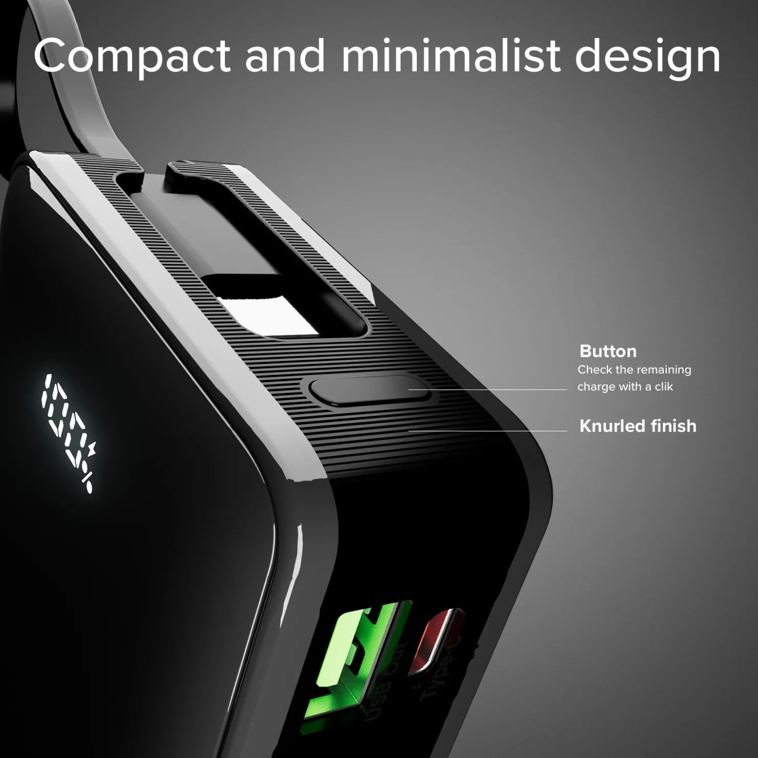 10.000 mAh-Powerbank mit integriertem USB-C Kabel|SBS Outlet