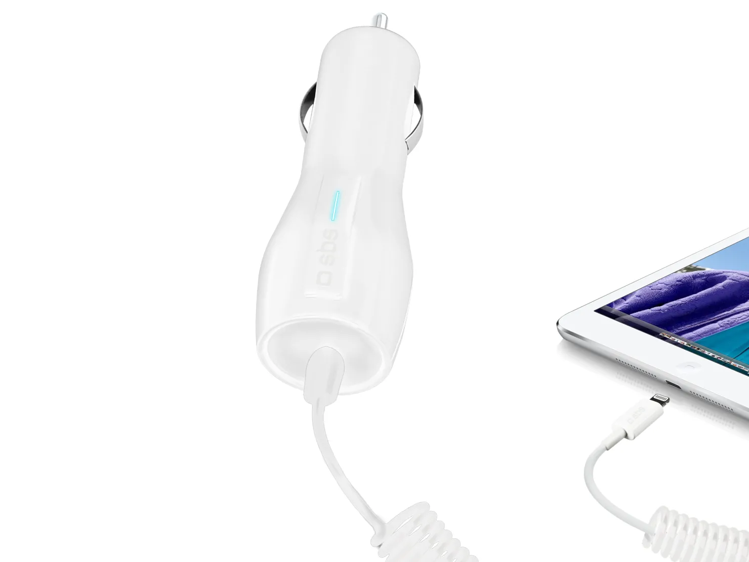 Akkuladegerät fürs Auto für iPad und iPhone mit Lightning-Stecker 2.1A|SBS Sale