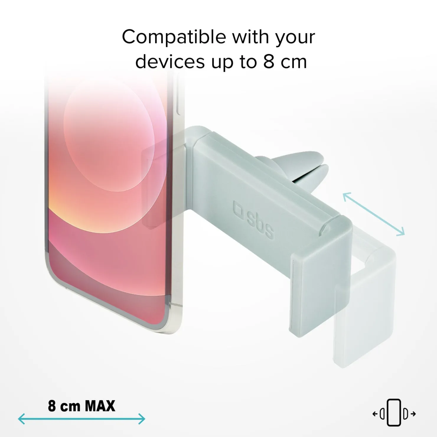 Autohalterung für Smartphones bis zu 80 mm|SBS Clearance