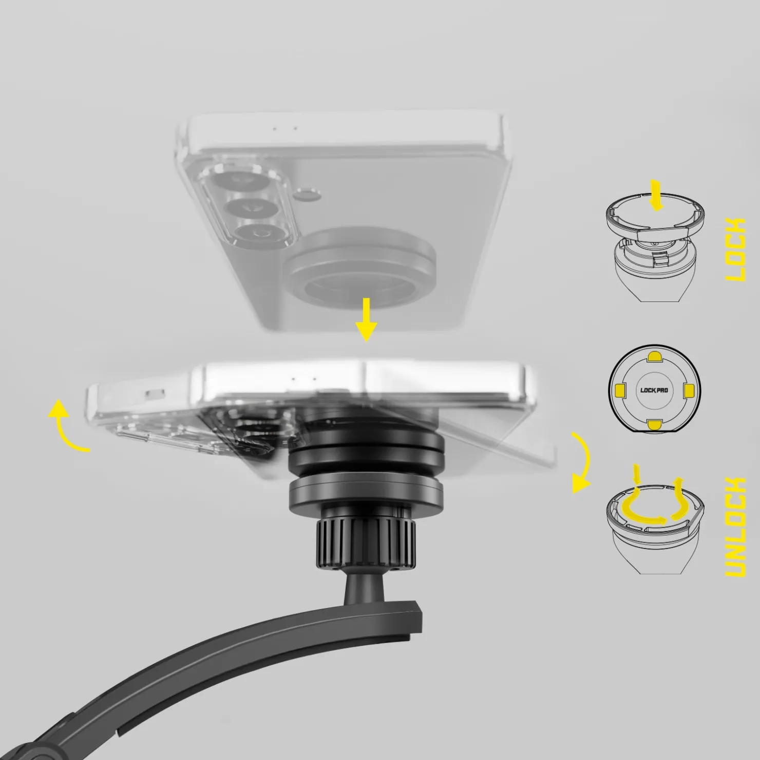 Autohalterung für Windschutzscheibe oder Armaturenbrett mit LockPro-Haltesystem|SBS Hot