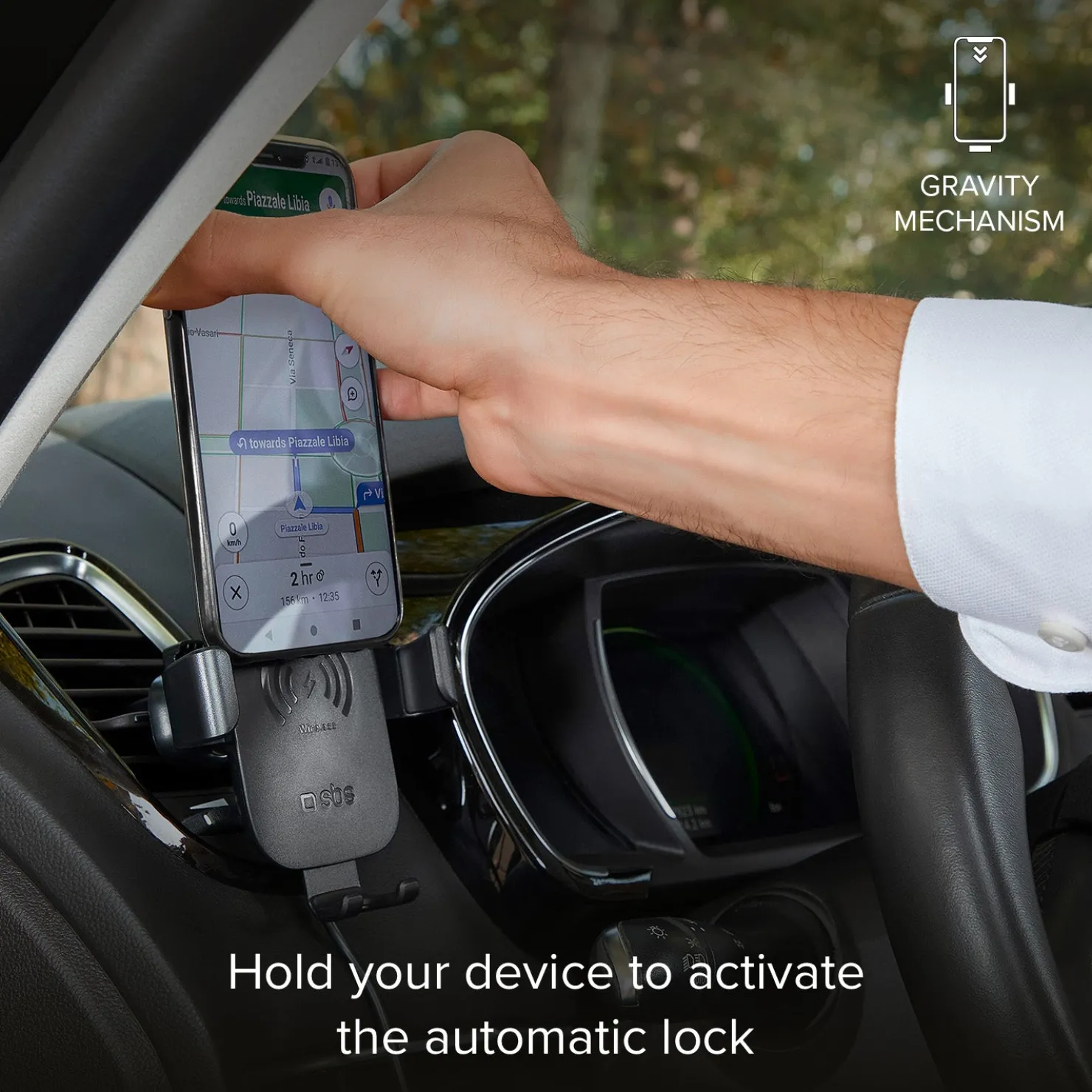 Auto-Halterung Wireless Gravity mit Schnellladung|SBS Discount
