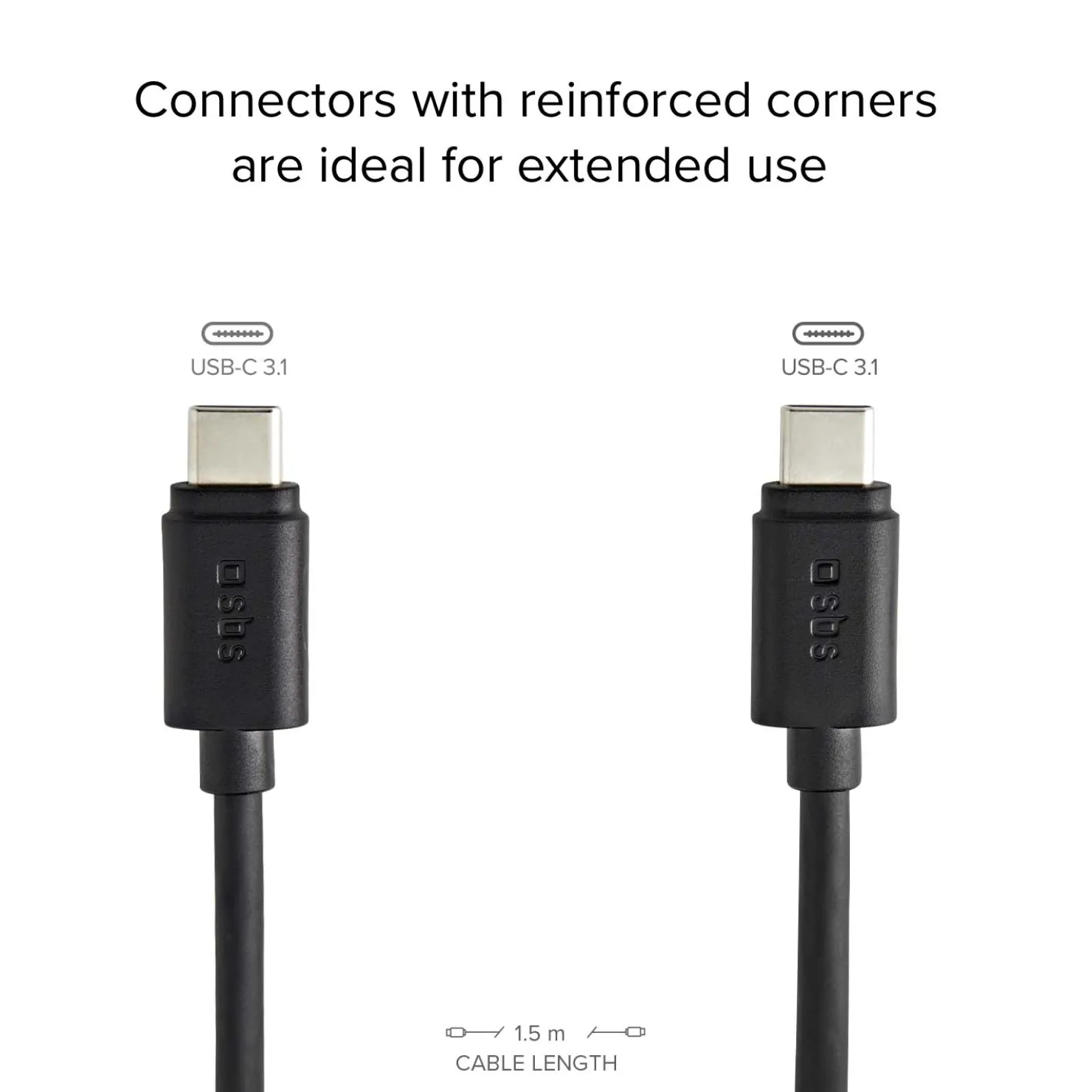 Daten- und Ladekabel mit Typ C 3.1 Steckern|SBS Clearance