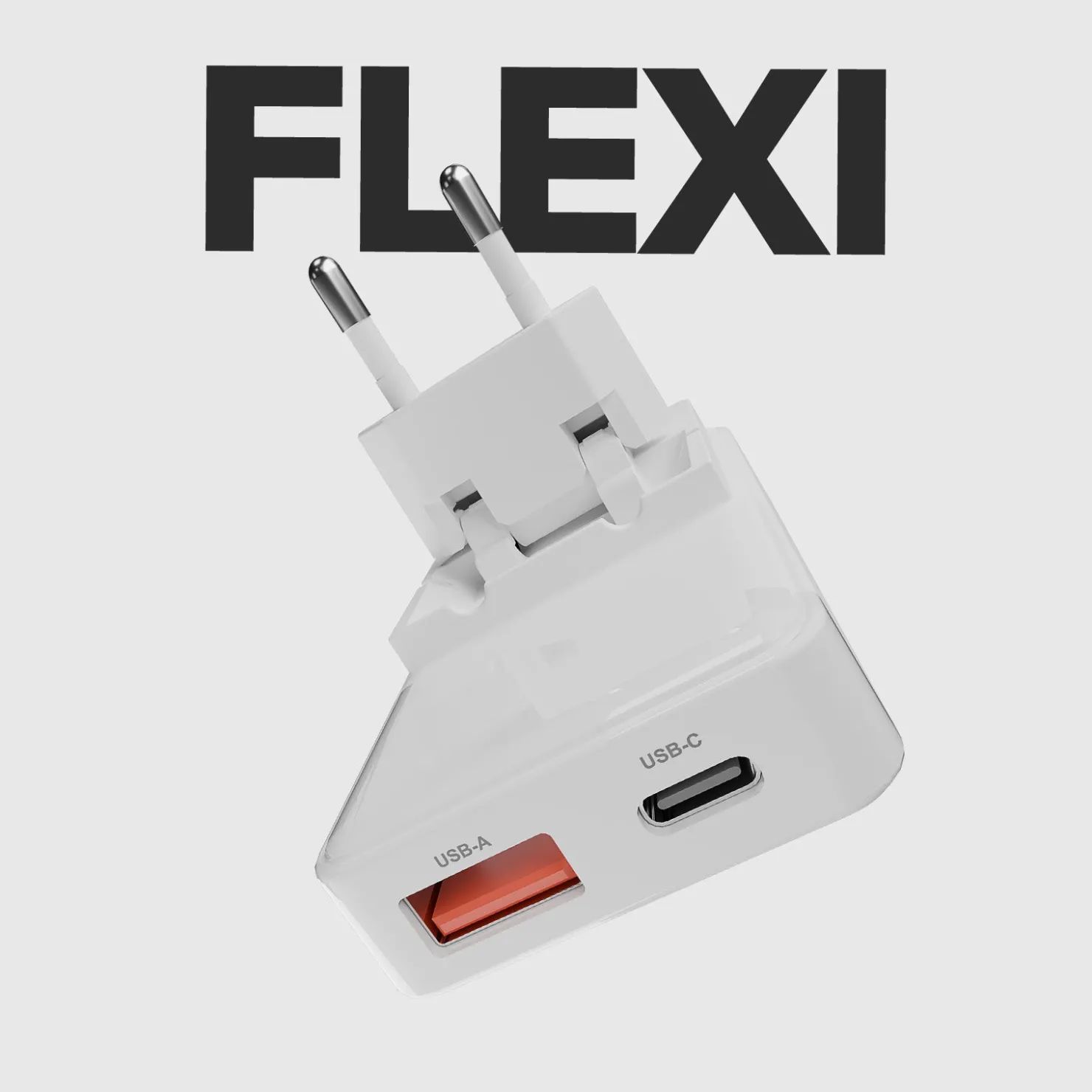 Flexi-Wandladegerät 20 W mit Klappstecker|SBS Outlet