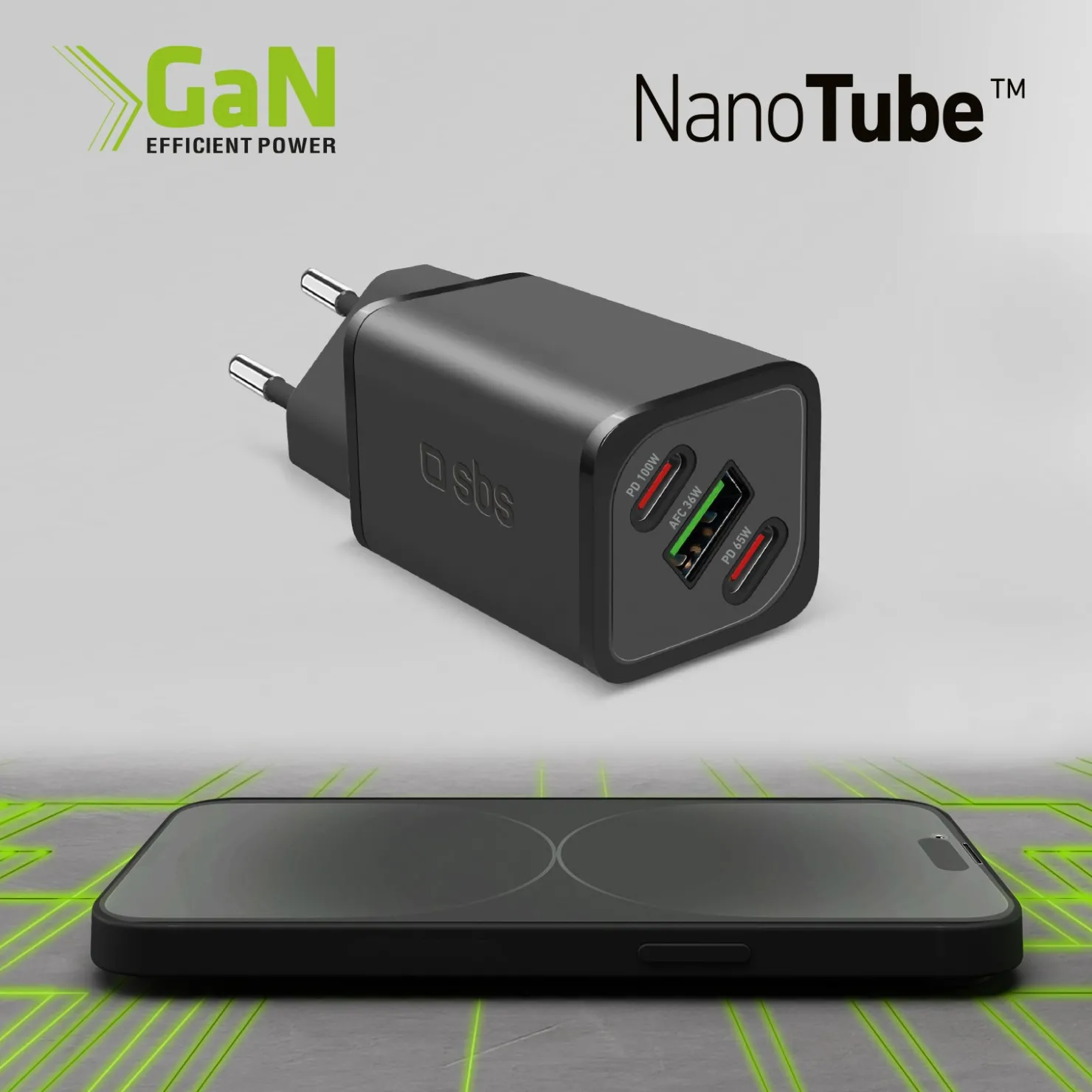 GaN-Ladegerät 100 Watt mit Power Delivery (PD)|SBS Sale