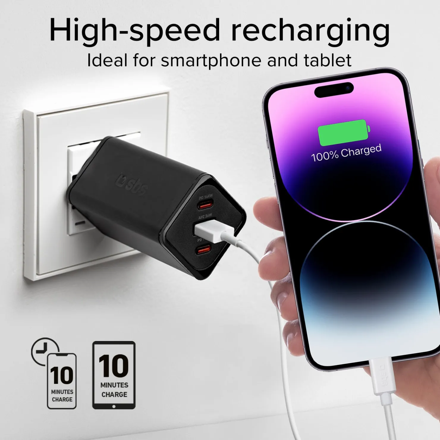 GaN-Ladegerät 140Watt mit Power Delivery (PD)|SBS Clearance