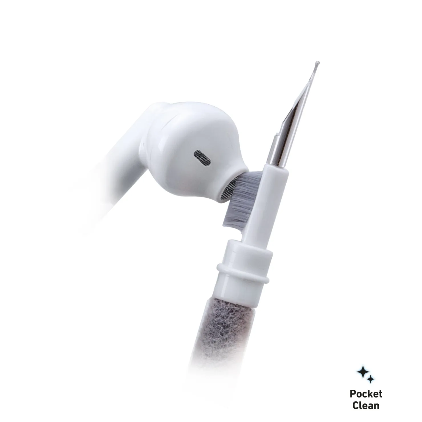 3-in-1-Reinigungsset für Ohrhörer mit Metallspitze, Bürste und Mini-Staubwedel|SBS Hot