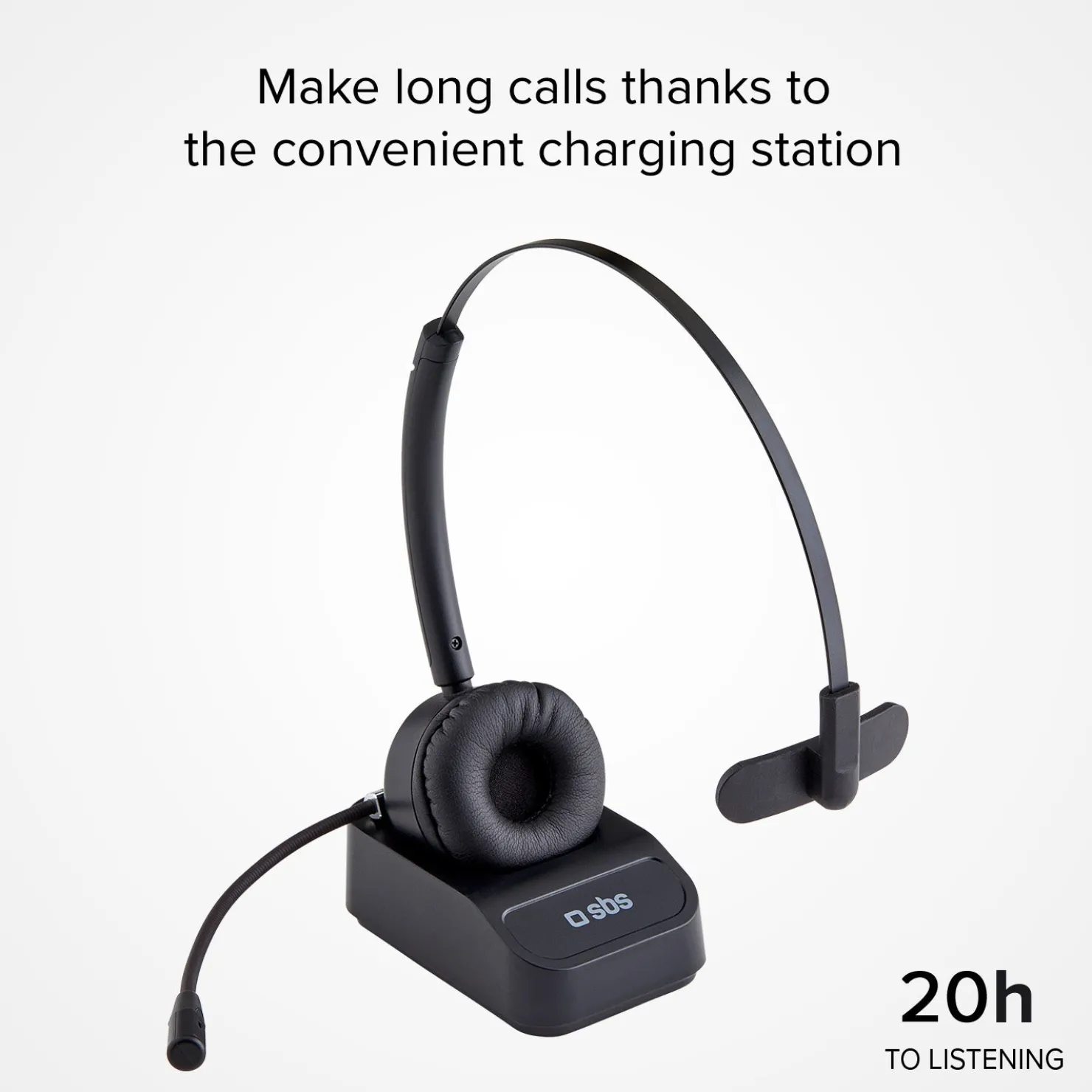 Kabelloses Mono-Headset mit Ladestation|SBS Hot