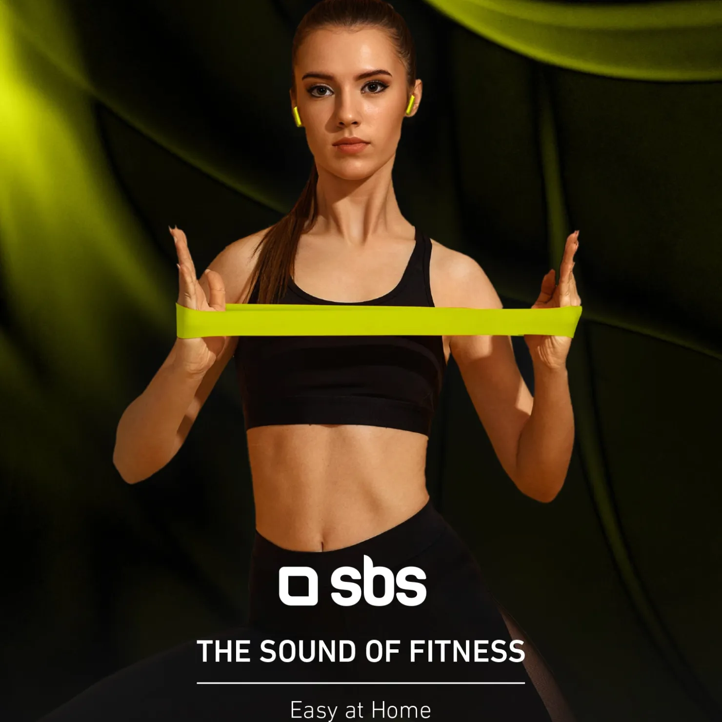 Kit mit drahtlosen TWS-Ohrhörern und elastischen Fitnessbändern|SBS Hot