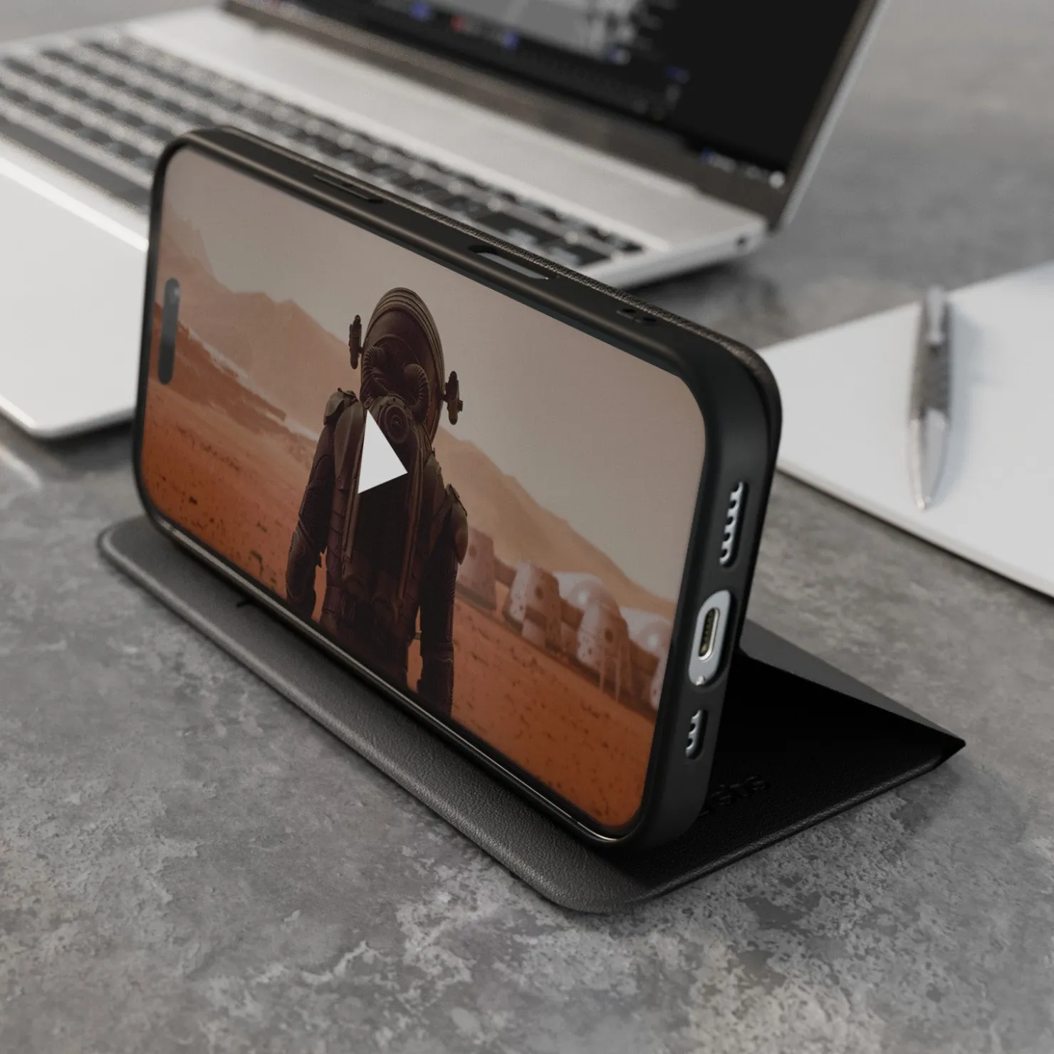 Klapphülle mit Ständer für das iPhone 16 Pro Max|SBS Fashion