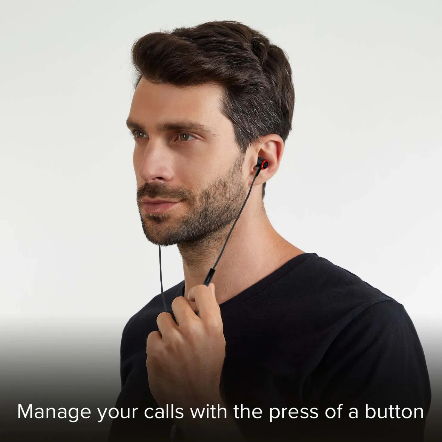 Kopfhörer mit Kabel, Stereo In-Ear Studio Mix 40, 3,5 mm Klinkenstecker mit Mikrofon und Taste zur Gesprächsannahme/ -beendigung|SBS Clearance
