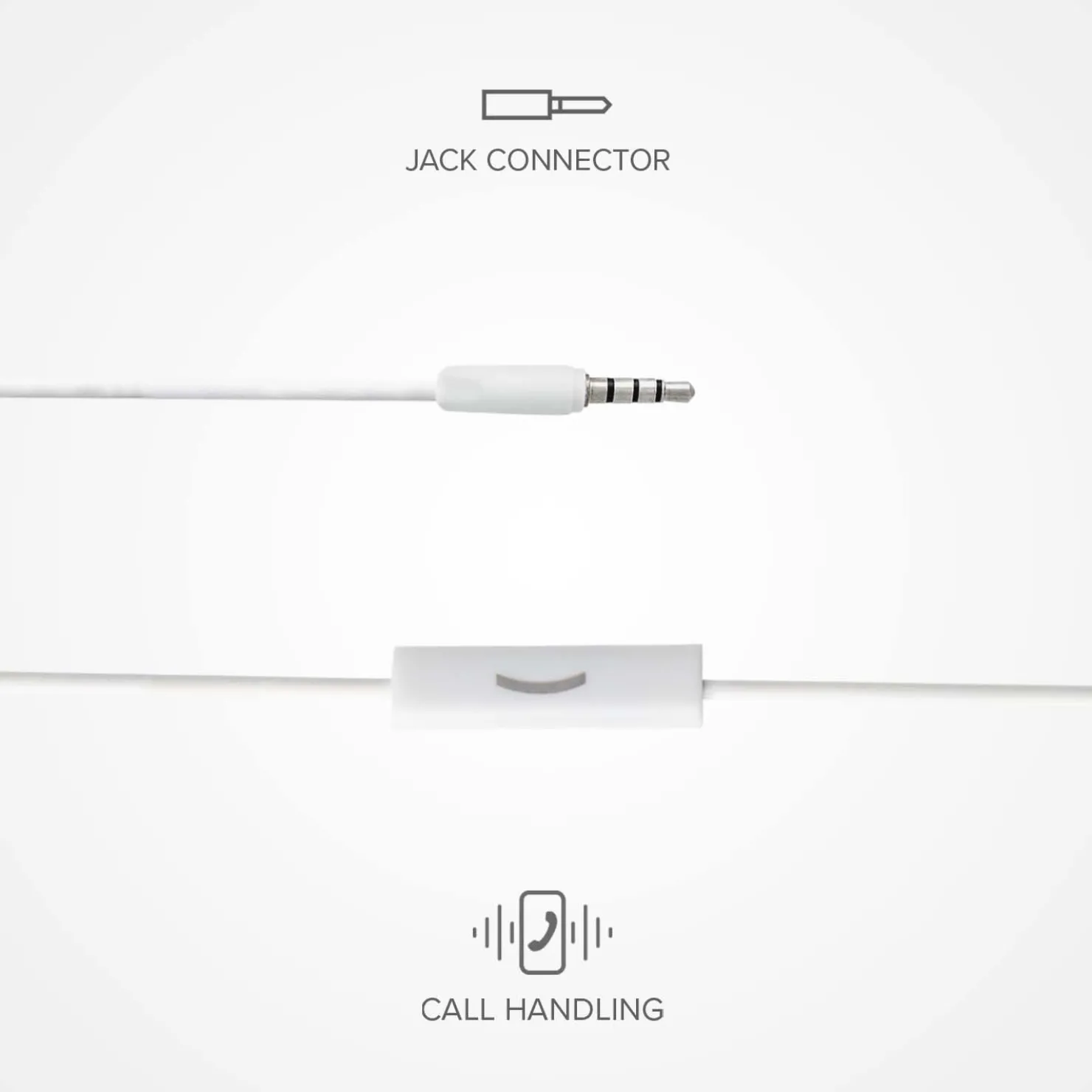 Kopfhörer mit Kabel, Stereo In-Ear Studio Mix 40, 3,5 mm Klinkenstecker mit Mikrofon und Taste zur Gesprächsannahme/ -beendigung|SBS Clearance