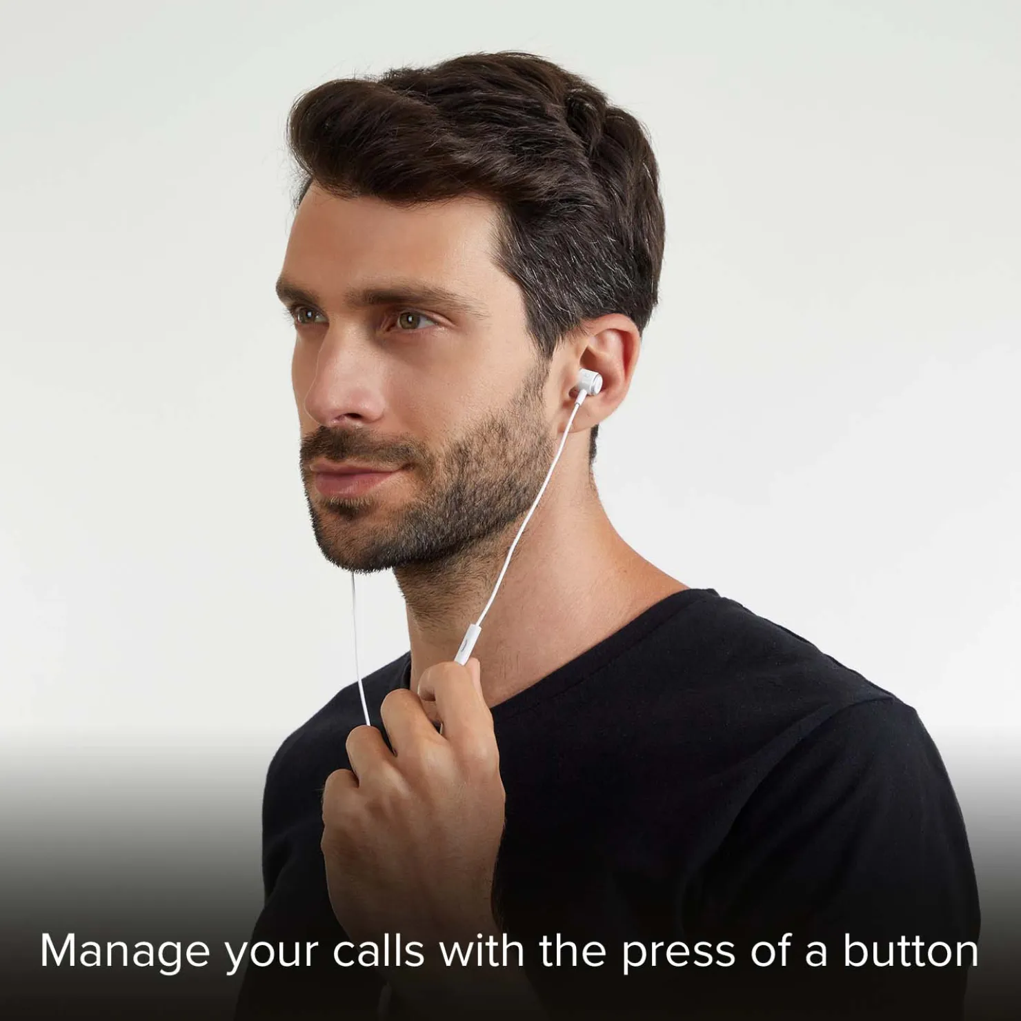 Kopfhörer mit Kabel, Stereo In-Ear Studio Mix 40, 3,5 mm Klinkenstecker mit Mikrofon und Taste zur Gesprächsannahme/ -beendigung|SBS Clearance