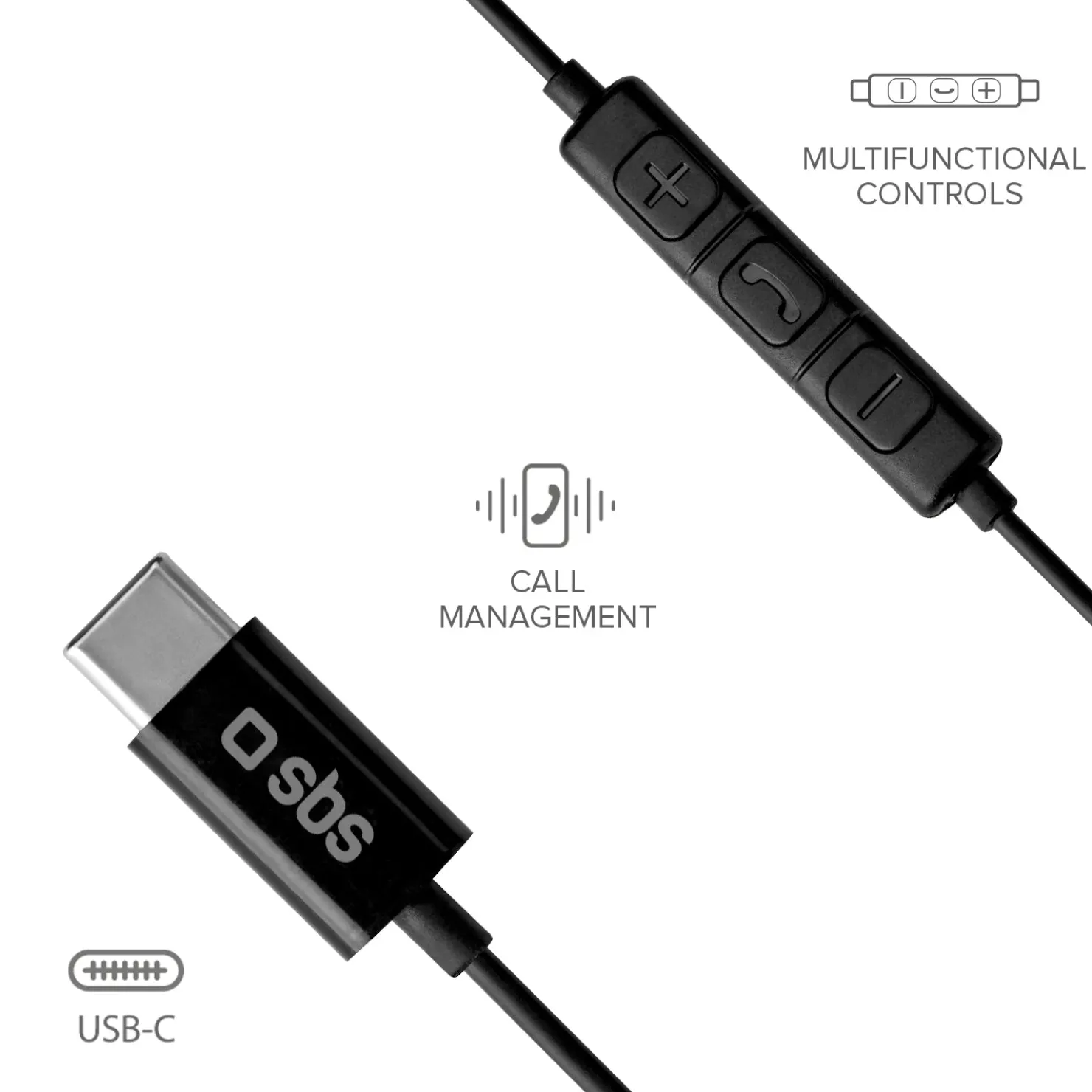 Kopfhörer mit Kabel Typ C Studio Mix 100C|SBS Online