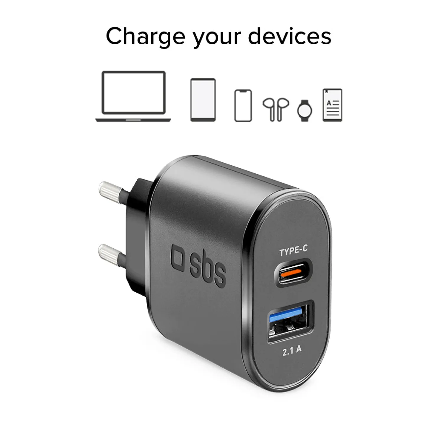 Ladegerät für die Reise, USB - Typ C mit Schnellladefunktion|SBS Best