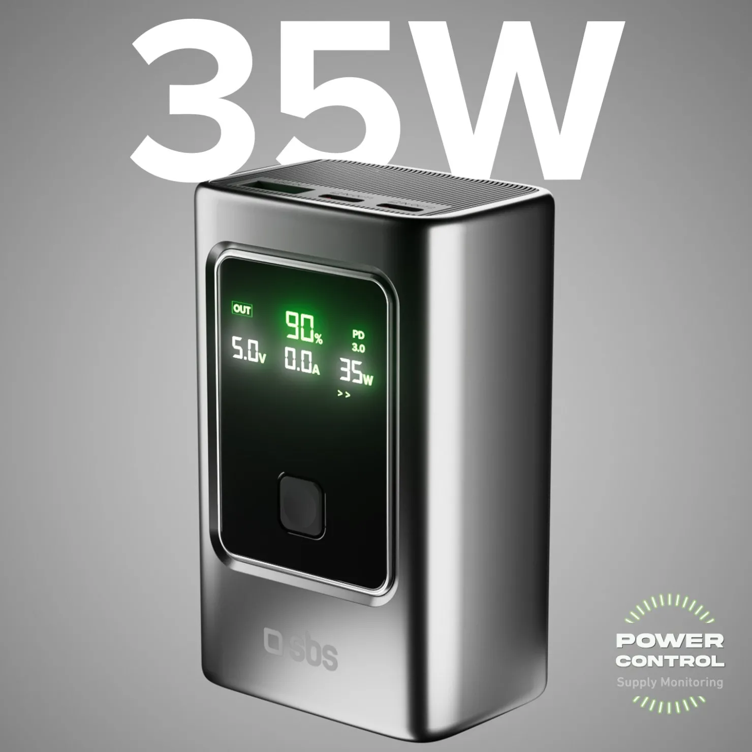 LCD-Power Bank 10.000 mAh mit PD 35 W|SBS Discount