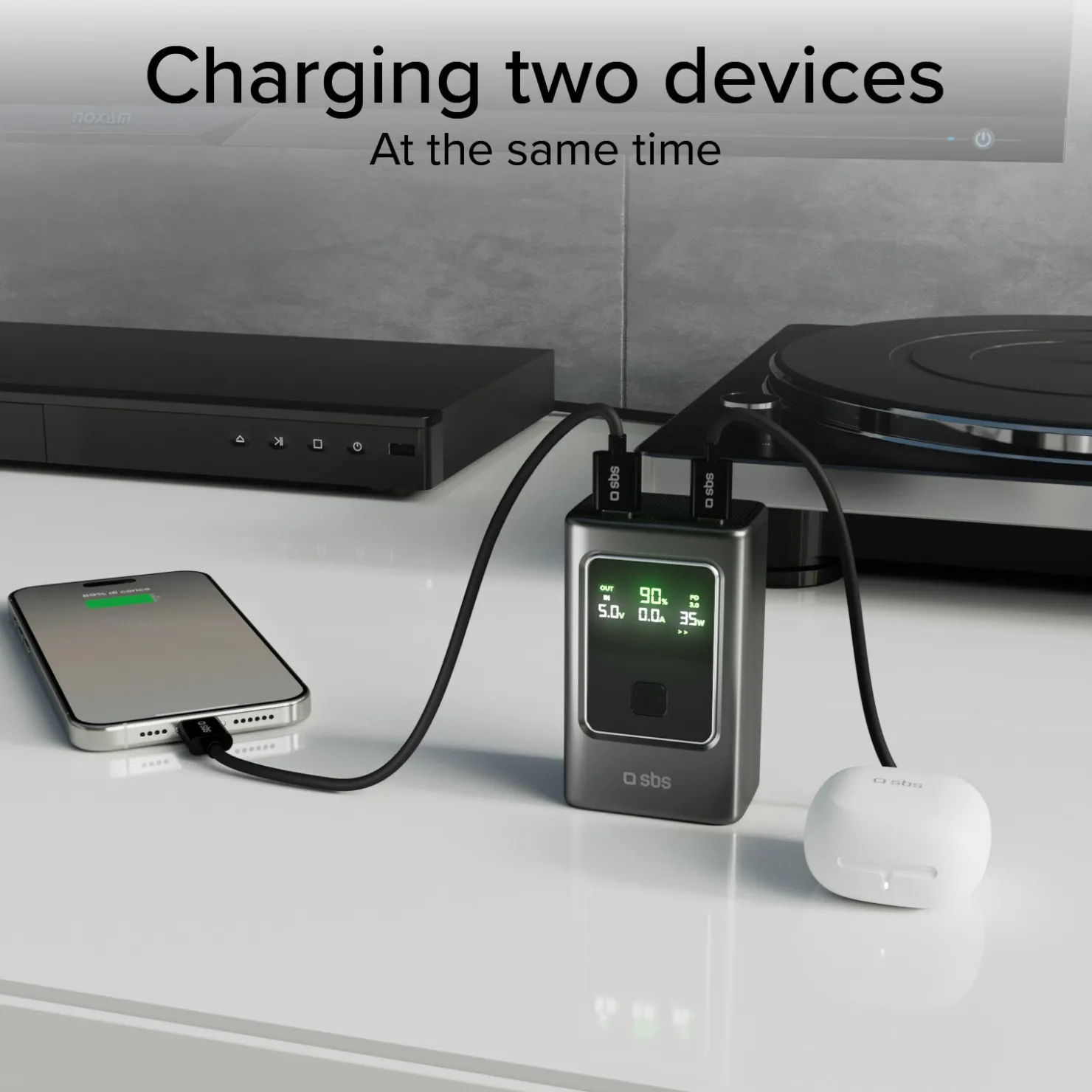 LCD-Power Bank 10.000 mAh mit PD 35 W|SBS Discount