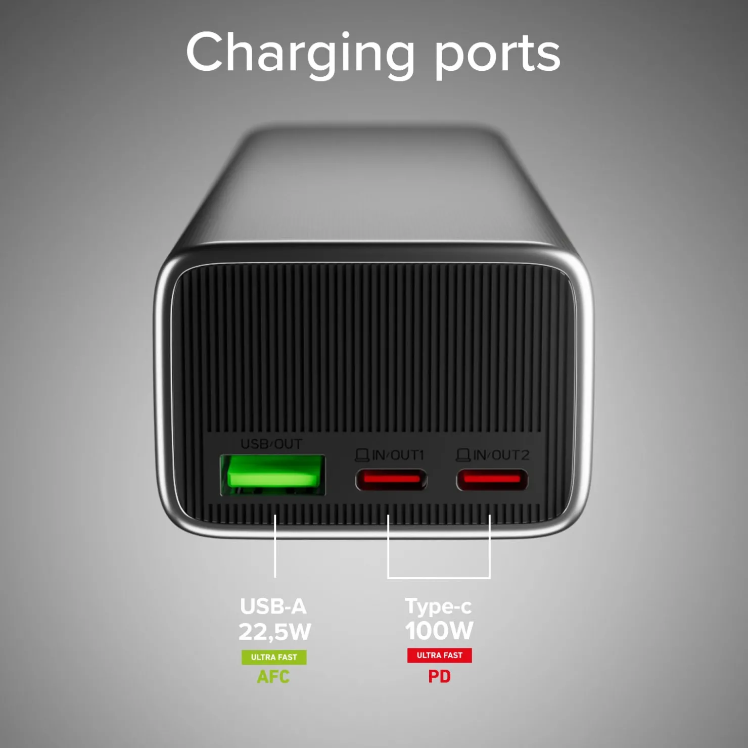LCD-Powerbank 20.000 mAh mit PD 100 W|SBS Online