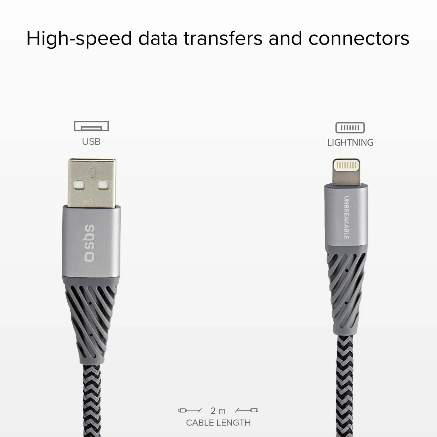 Licht reflektierendes Aramidfaserkabel USB 2.0 Lightning|SBS Clearance