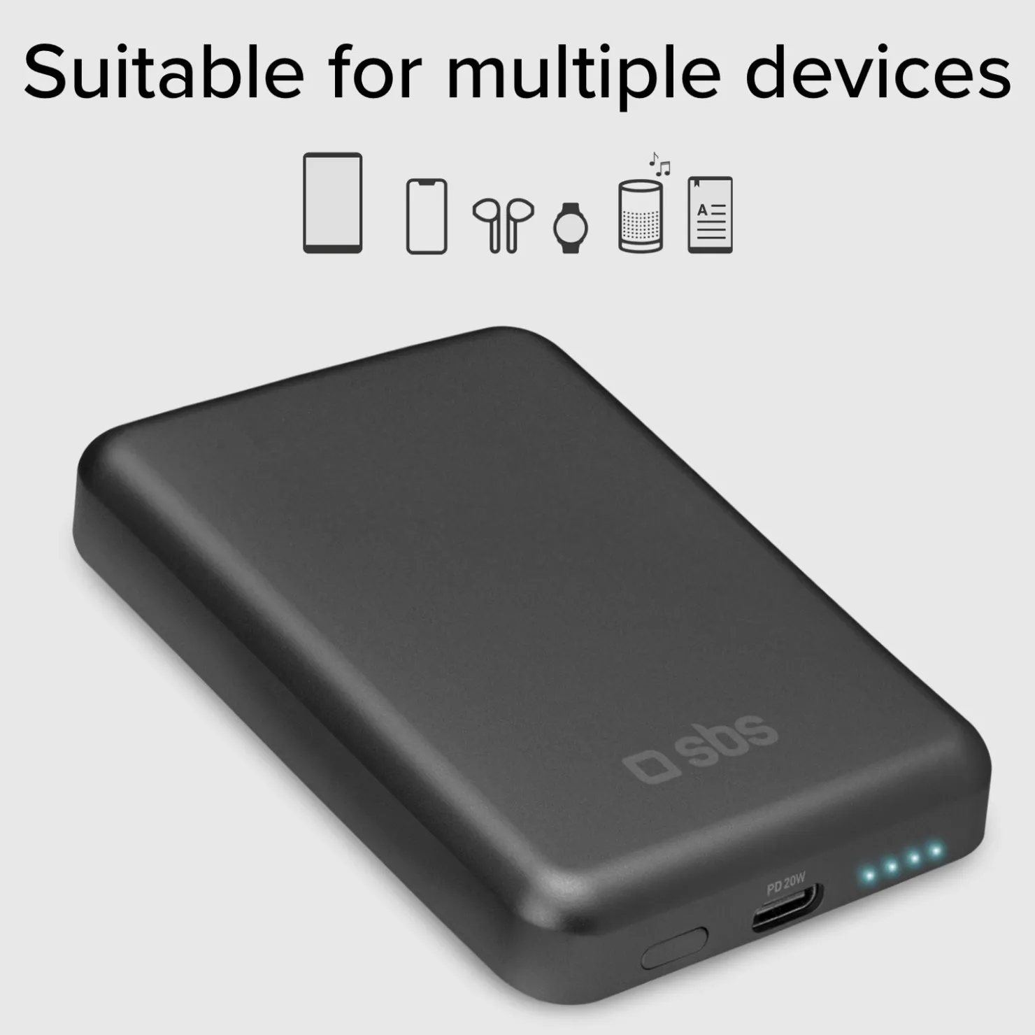 Magnetische Powerbank 5000 mAh kabellos mit Graphen|SBS Outlet