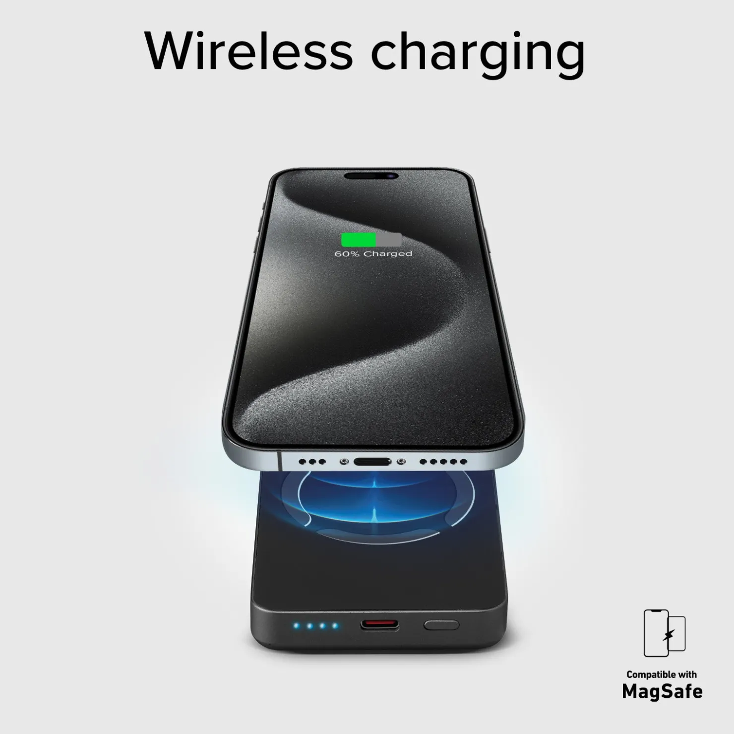 Magnetische Powerbank 5000 mAh kabellos mit Graphen|SBS Outlet