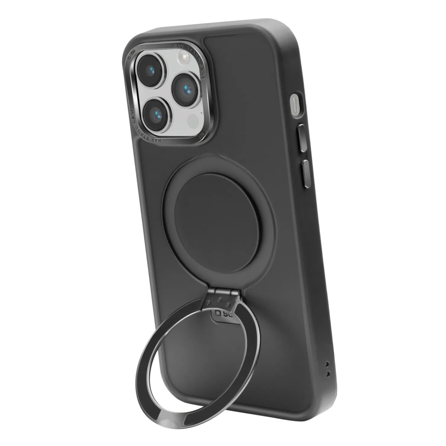 MagSafe-kompatible Ladehülle mit Metallverarbeitung und Ring mit Standfunktion für iPhone 14 Pro Max|SBS Online