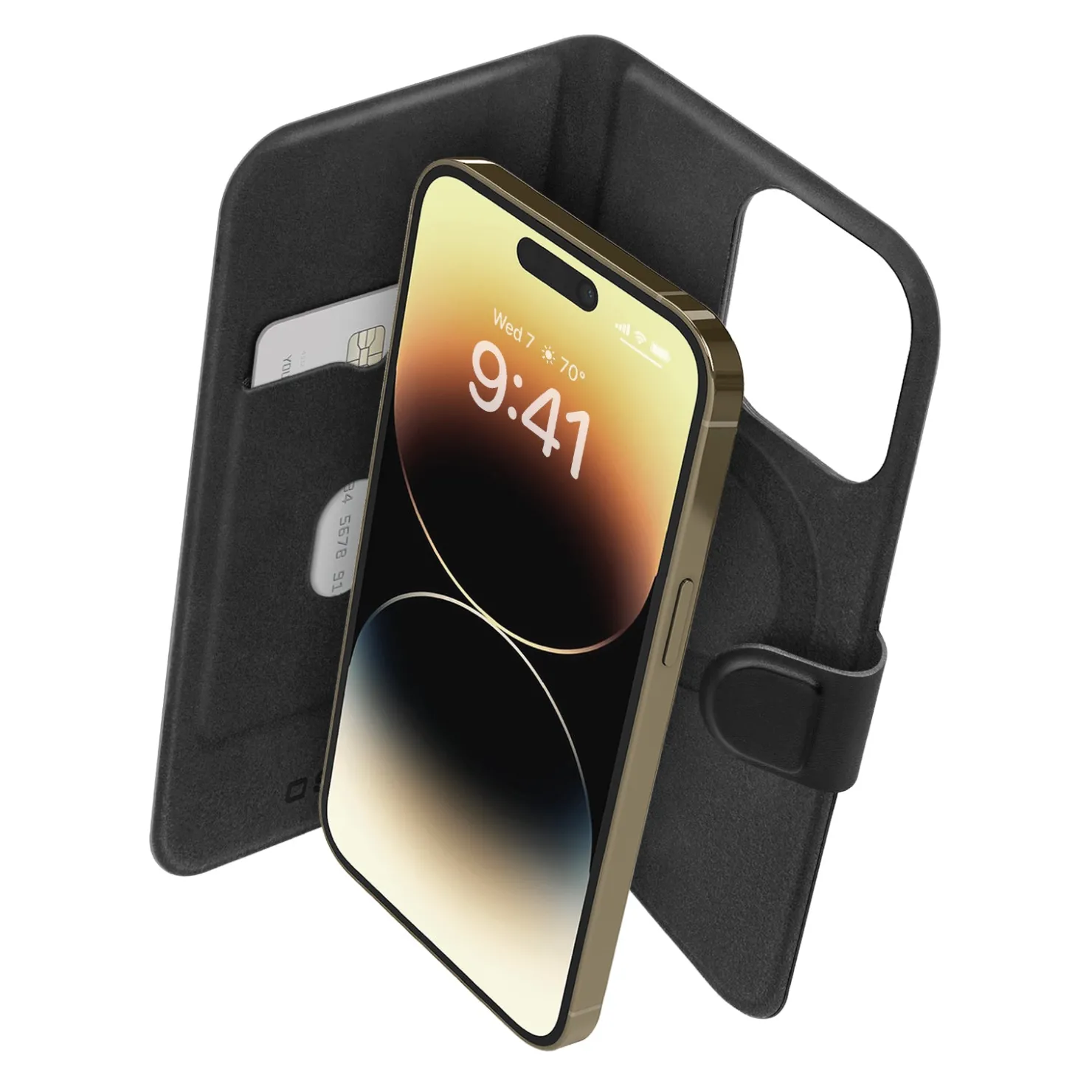 MagSafe-kompatibles Bookcase, schlankes Design, Kartenfach und Klappverschluss für iPhone 14 Pro/13 Pro|SBS Clearance