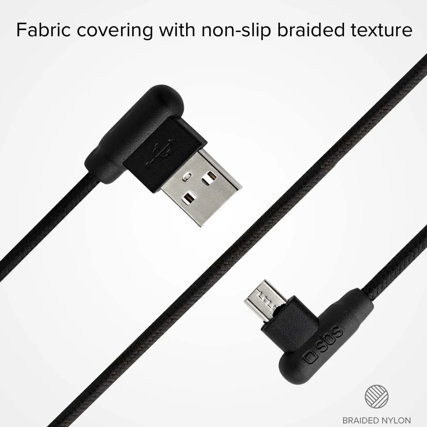 Micro-USB-Kabel mit 90°-Anschlüssen|SBS Hot