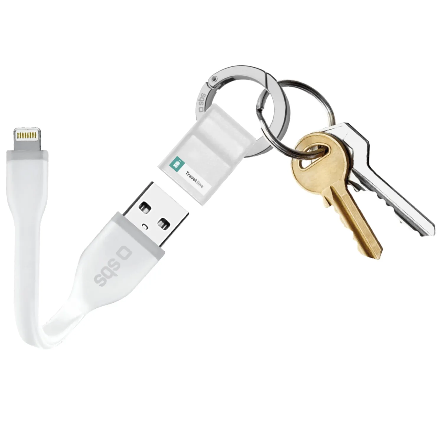 Netz und Ladekabel USB - Lightning mit Schlüsselanhänger|SBS Discount