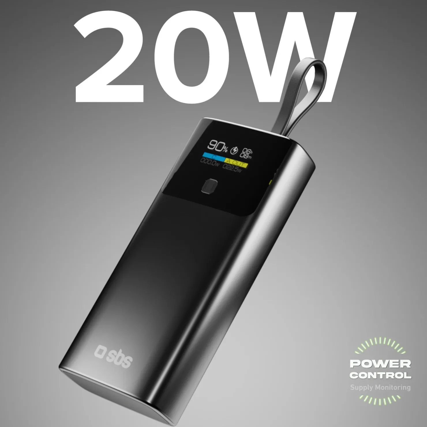 Power Bank 10.000 mAh mit LCD PD 20W|SBS Hot