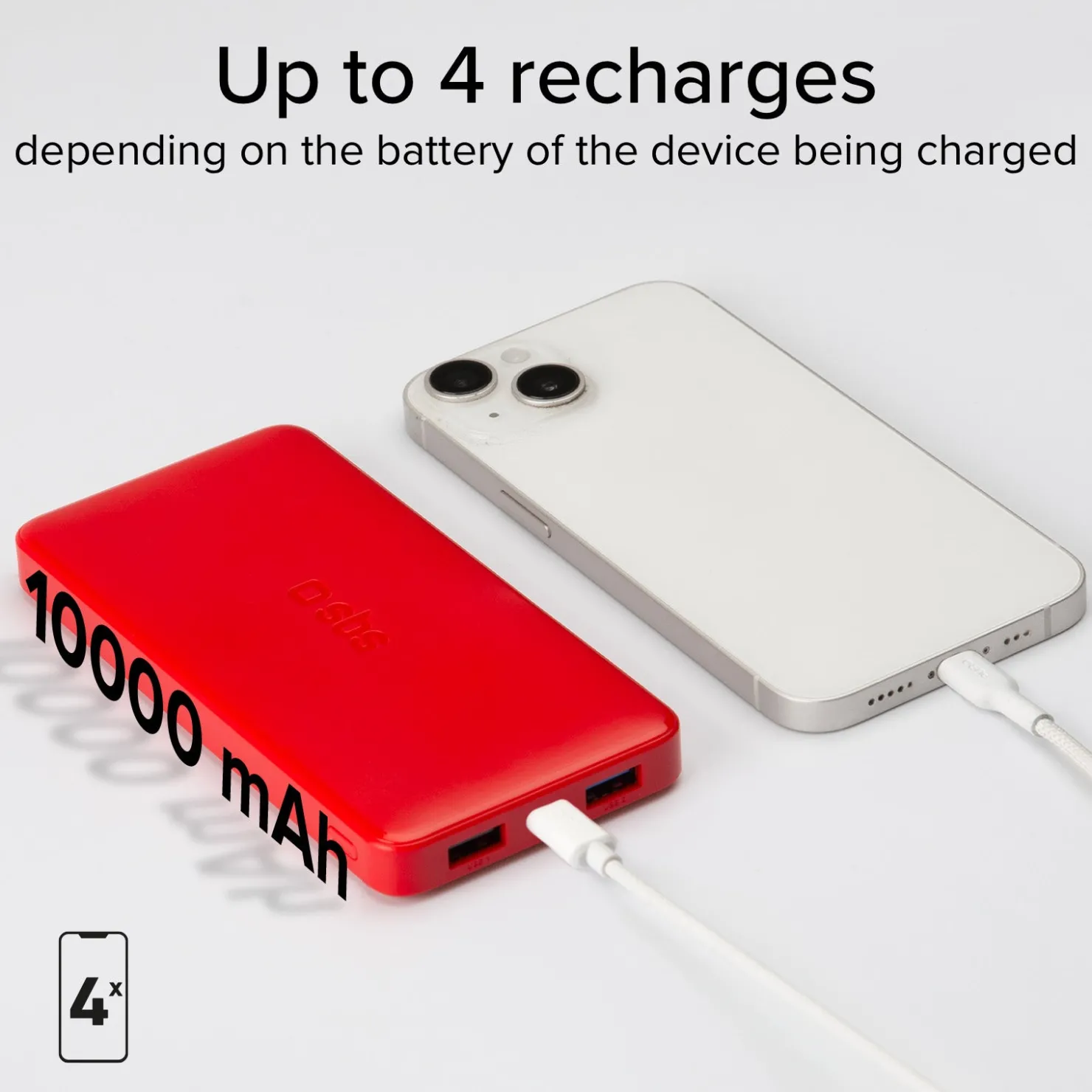 Powerbank fast charge mit 10.000 mAh und 2 USB|SBS Clearance