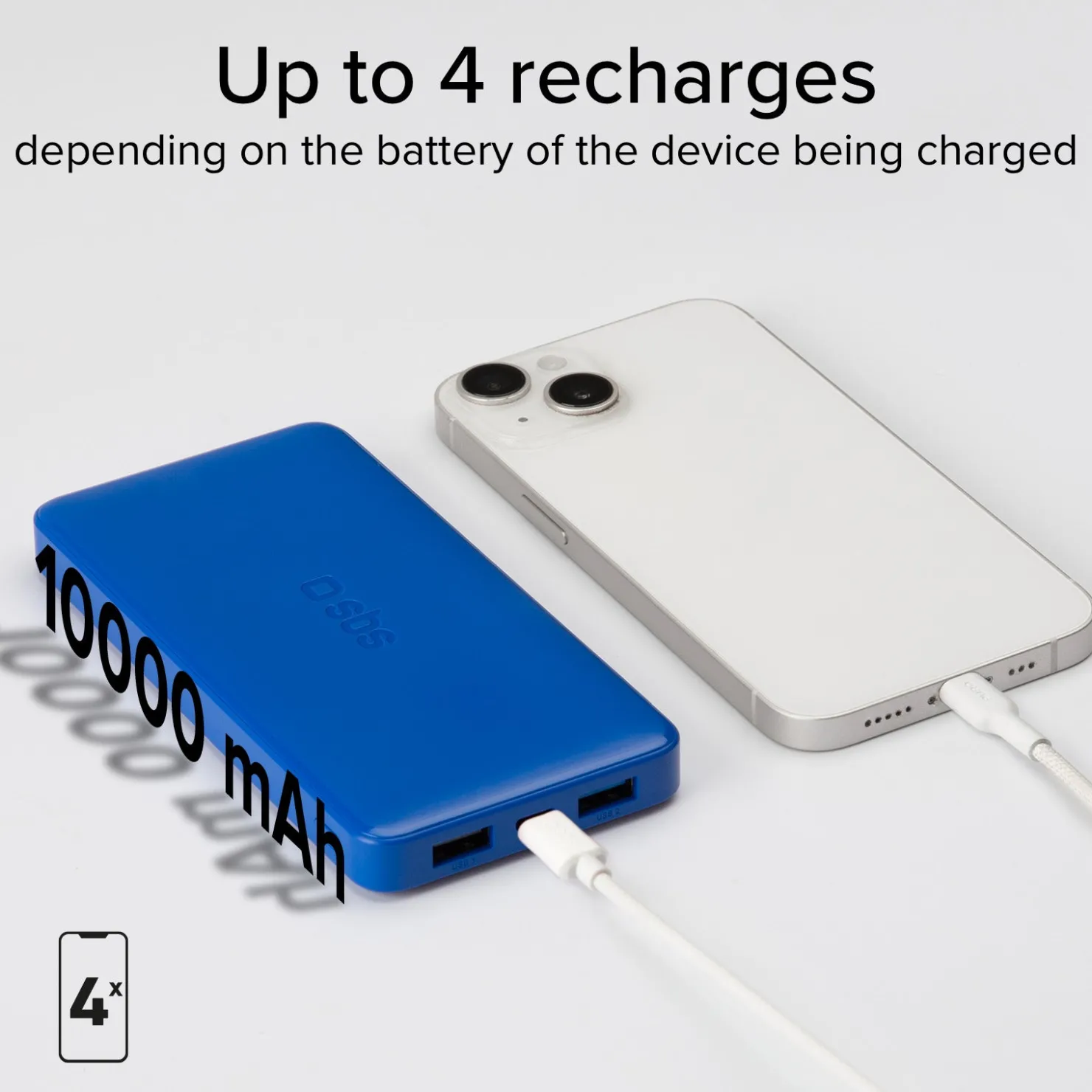 Powerbank fast charge mit 20.000 mAh und 2 USB|SBS Best