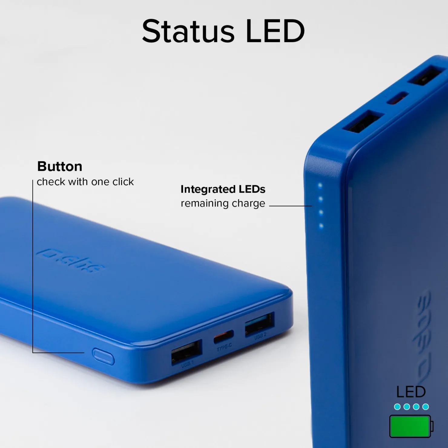 Powerbank fast charge mit 20.000 mAh und 2 USB|SBS Best