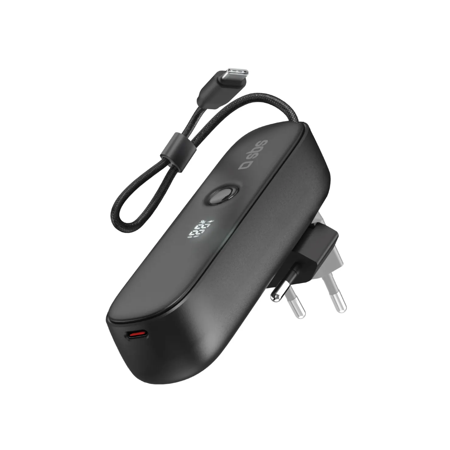 Powerbank Hybrid 5000 mAh PD 20W mit integrierter Buchse|SBS Discount