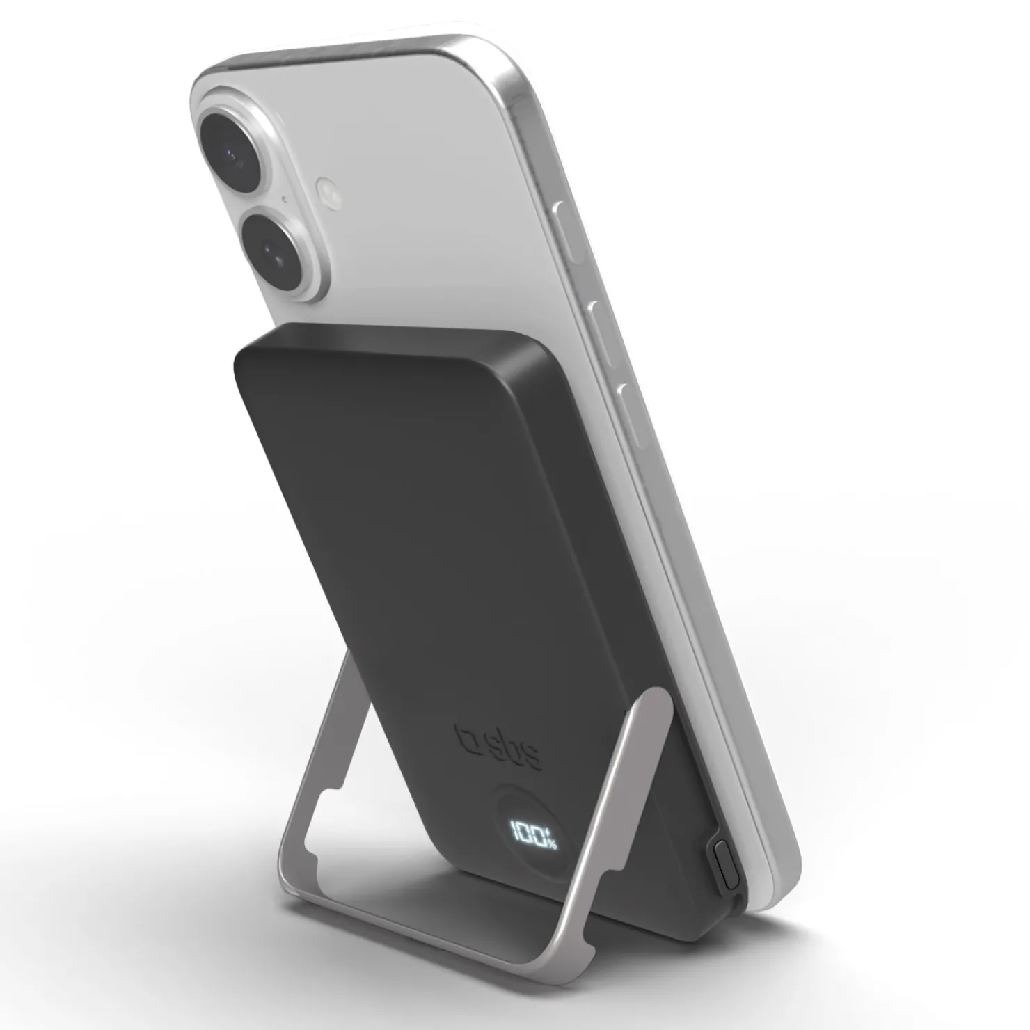 Powerbank mit 10.000 mAh, kabelloses Laden und integriertem Standfuß|SBS Fashion