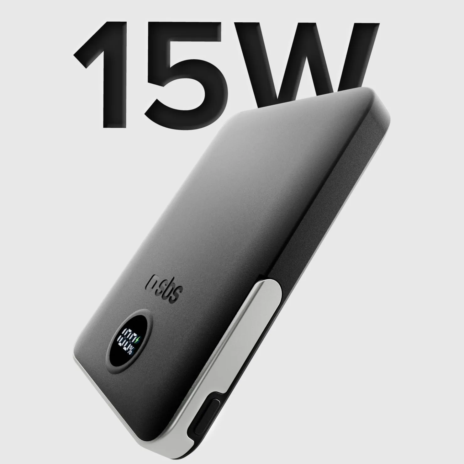 Powerbank mit 10.000 mAh, kabelloses Laden und integriertem Standfuß|SBS Fashion