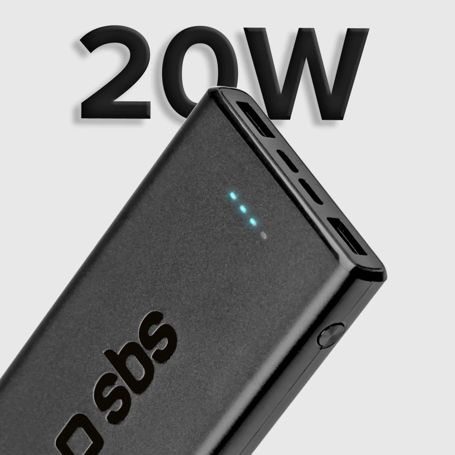 Powerbank mit 10000 mAh mit Power-Delivery-Technologie (PD) über 20W|SBS New