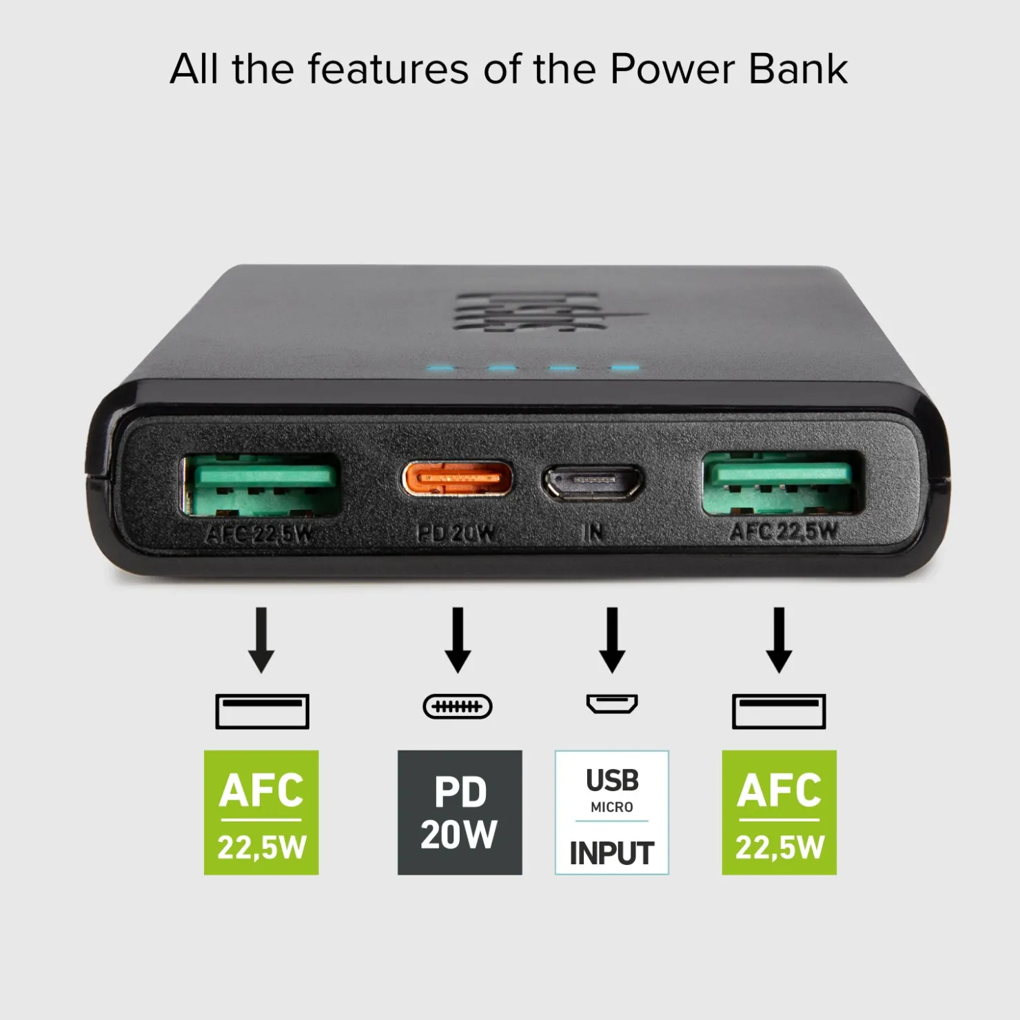 Powerbank mit 10000 mAh mit Power-Delivery-Technologie (PD) über 20W|SBS New