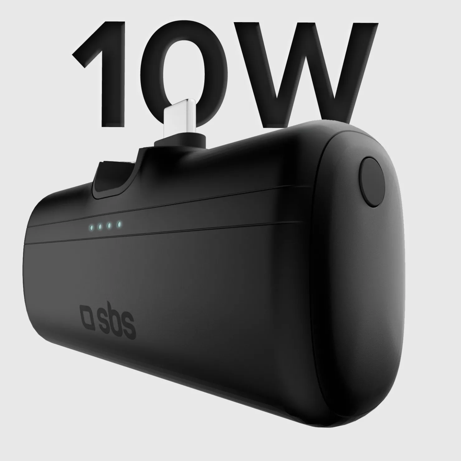 Powerbank mit 5000mAh, Standfunktion und integriertem Kabel|SBS Online