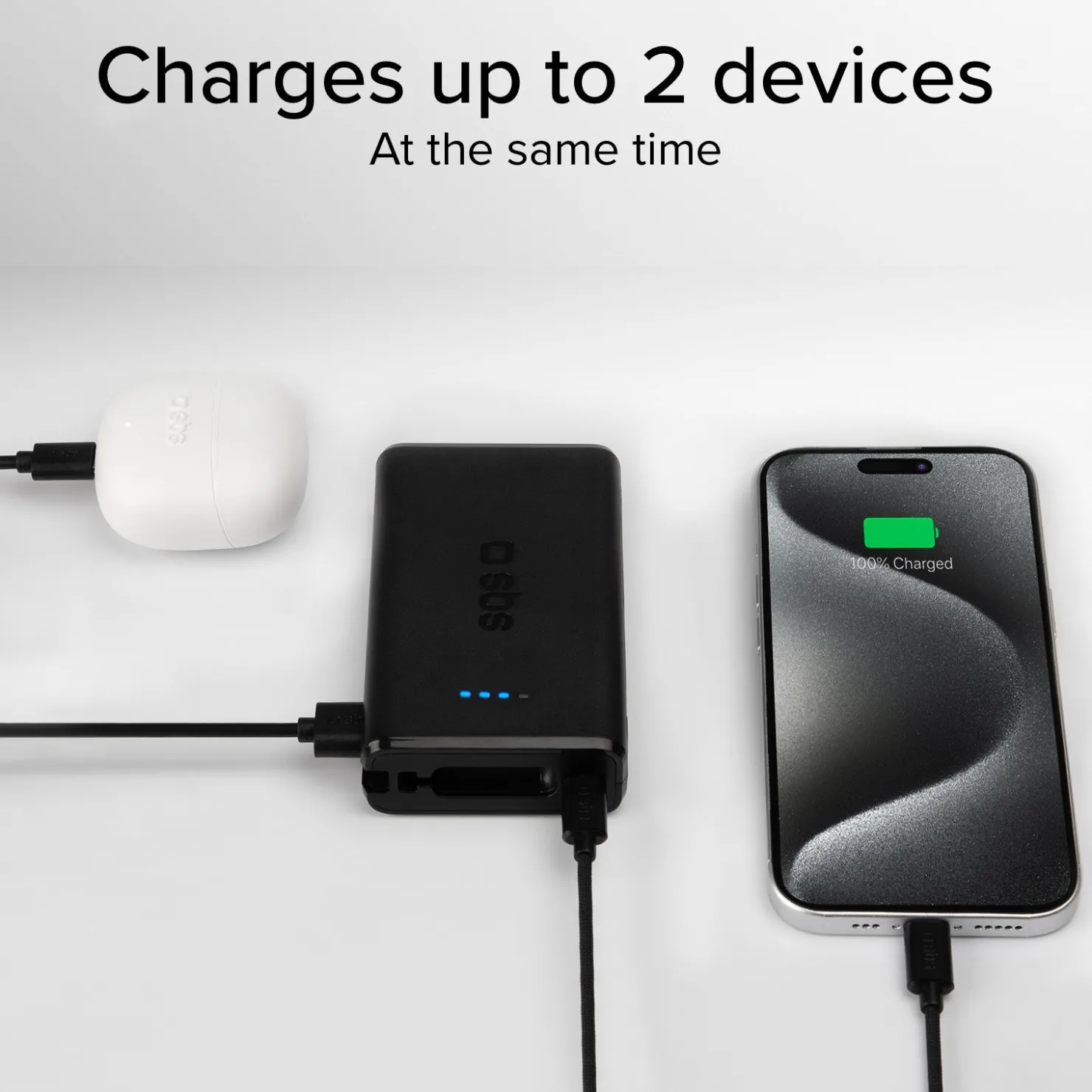 Powerbank Power Delivery 20 W 10000 mAh mit integriertem USB-C-Kabel|SBS Clearance