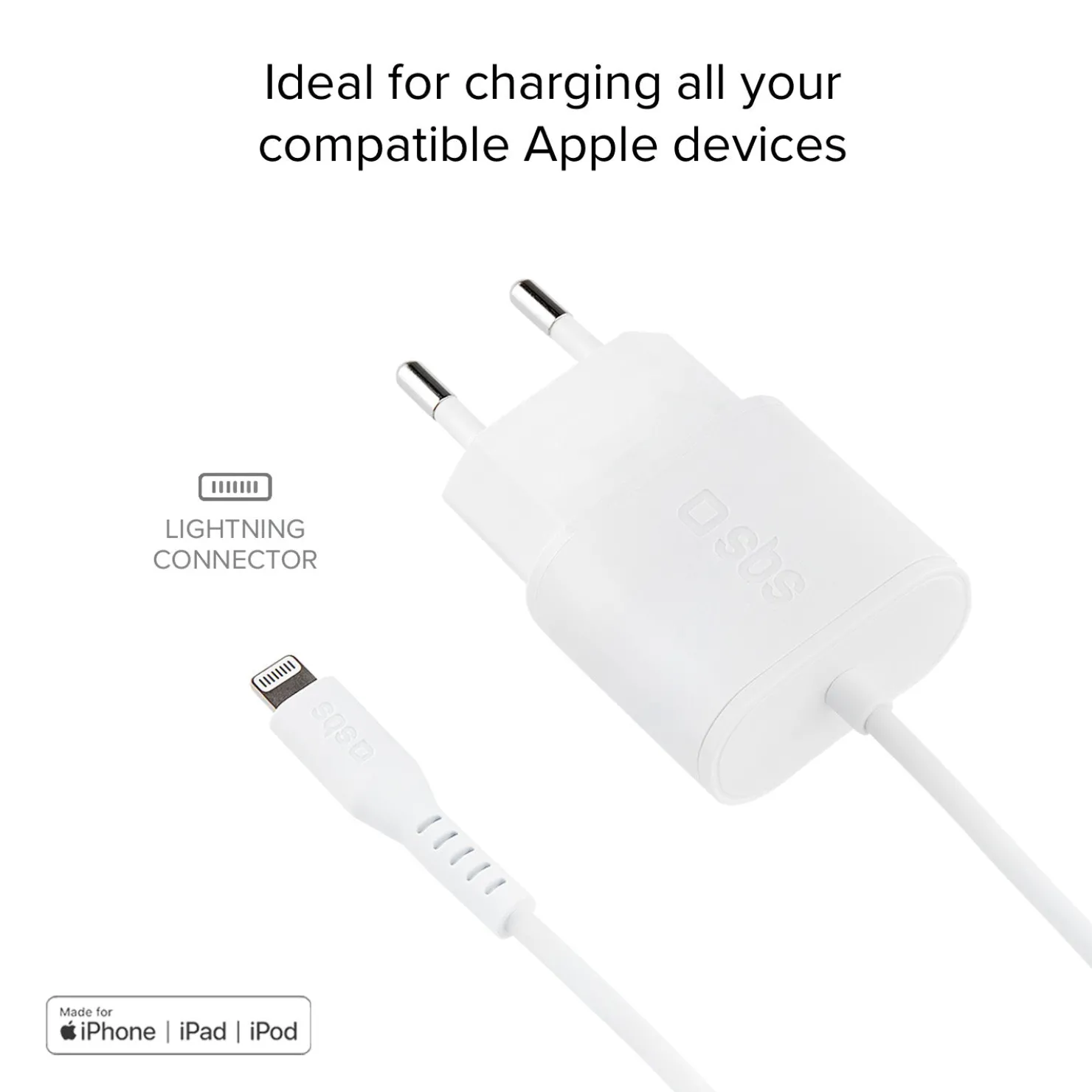 Reiseladegerät 5W für iPhone, iPad und iPod|SBS Discount