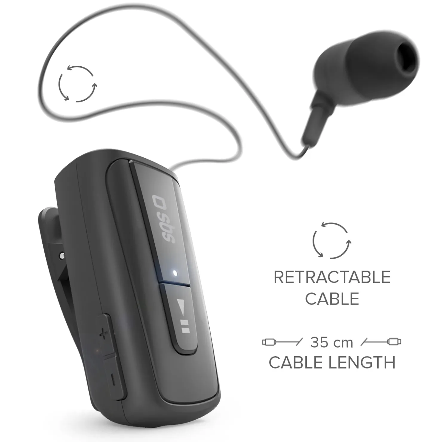 Schnurloses Headset mit Rollenclip|SBS New