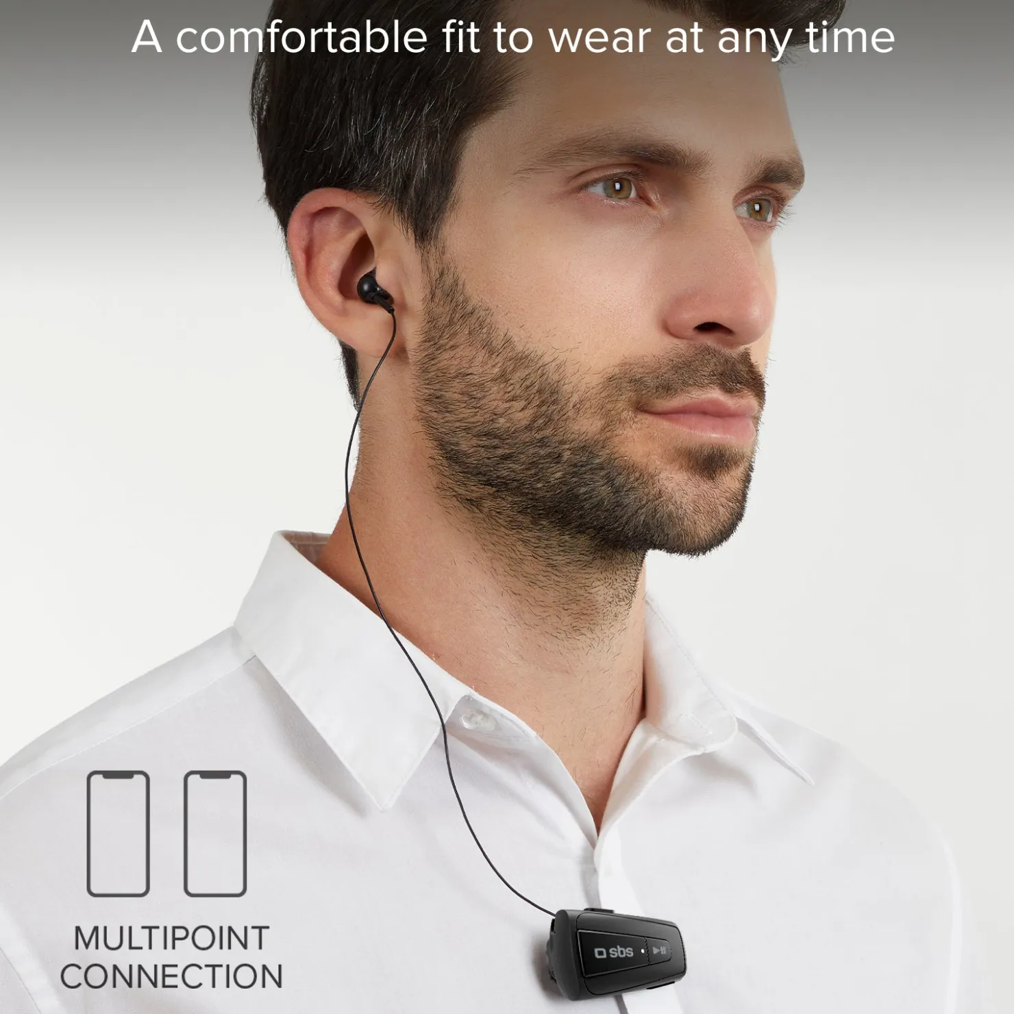 Schnurloses Headset mit Rollenclip|SBS New