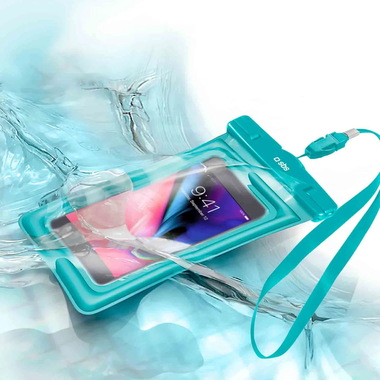 Schwimmfähige, wasserdichte Schutzhülle für Smartphones bis 5,5 Zoll|SBS Online