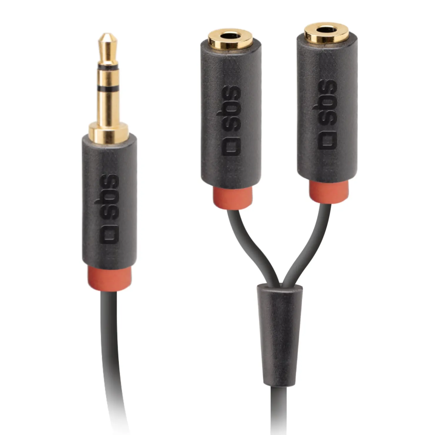 Stereo-Audiokabelstecker 3,5 mm mit Signalverteiler für Mobiltelefone und Smartphone|SBS Discount