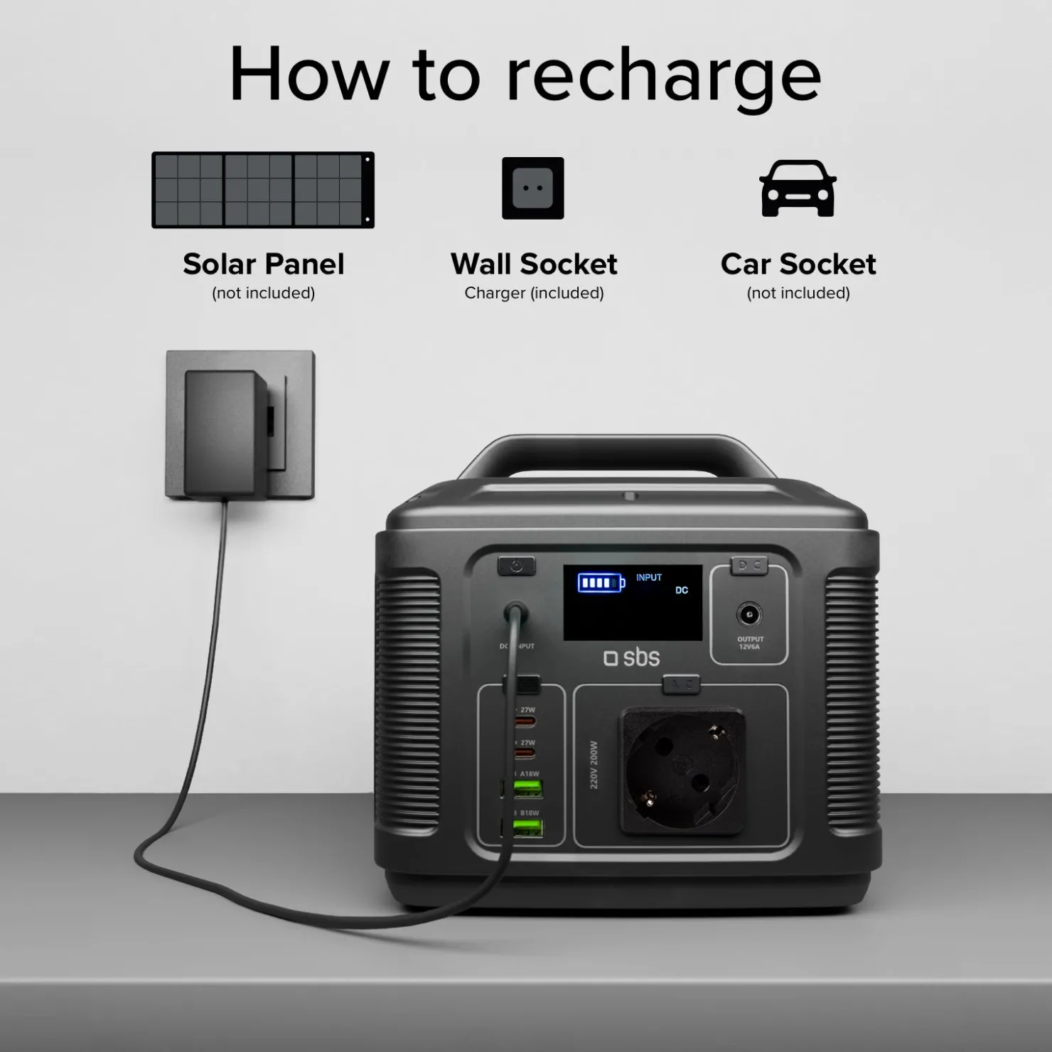 Tragbare Ladestation 50.000mAh bei 200 Watt Leistung|SBS Outlet