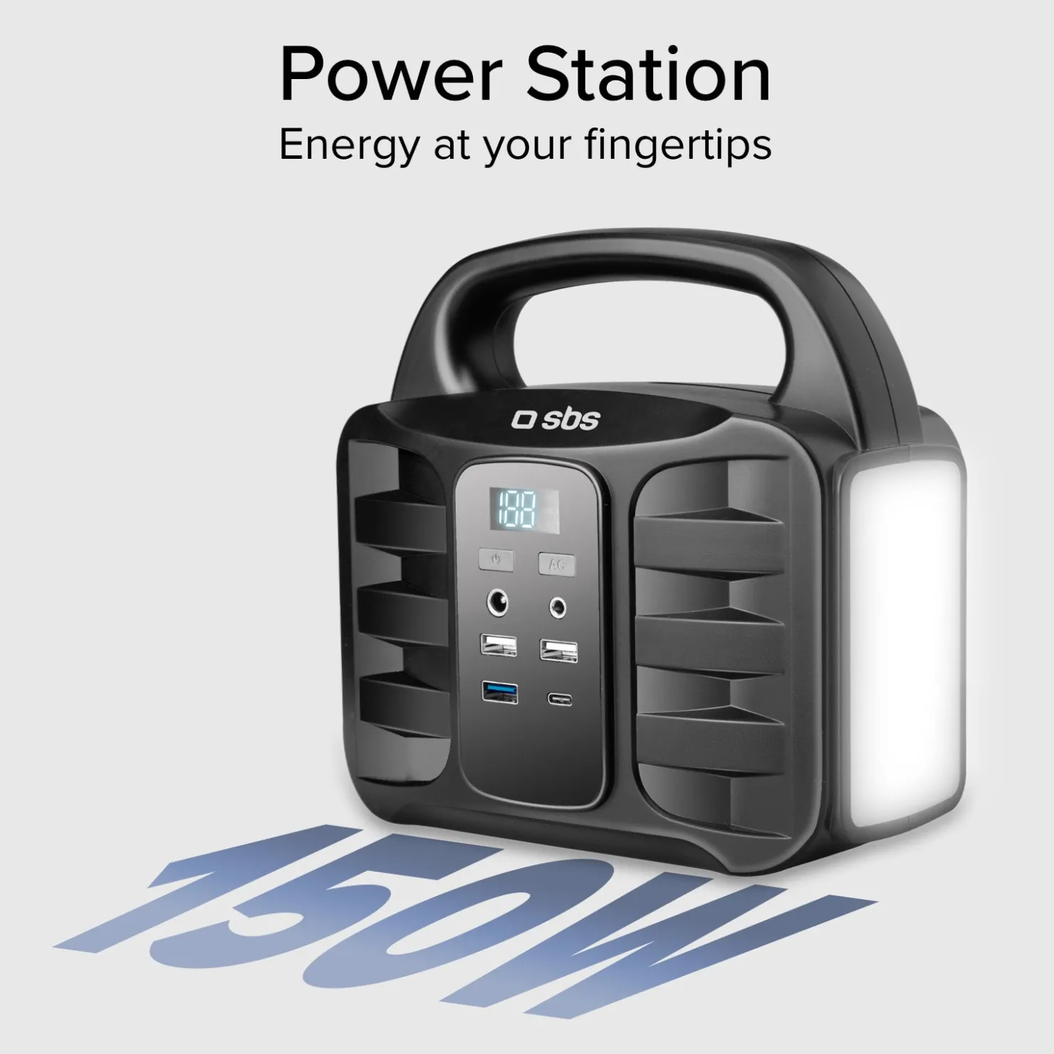 Tragbare 150-Watt-Ladestation – mit USB-A, USB-C, AC-Buchse, DC-Buchse|SBS Best
