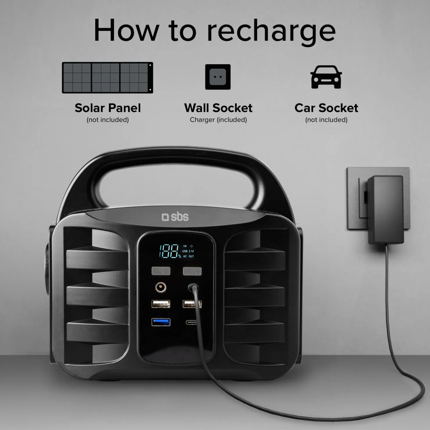 Tragbare 150-Watt-Ladestation – mit USB-A, USB-C, AC-Buchse, DC-Buchse|SBS Best