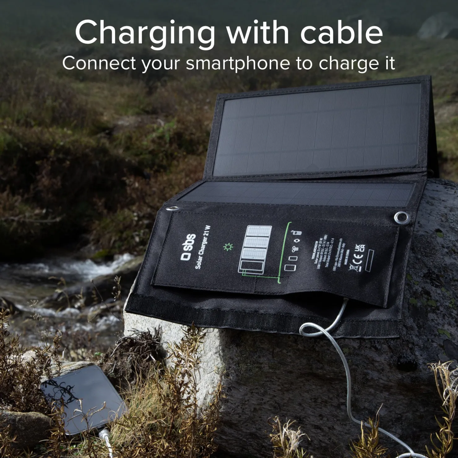 Tragbares Solarladegerät 21 Watt|SBS Outlet